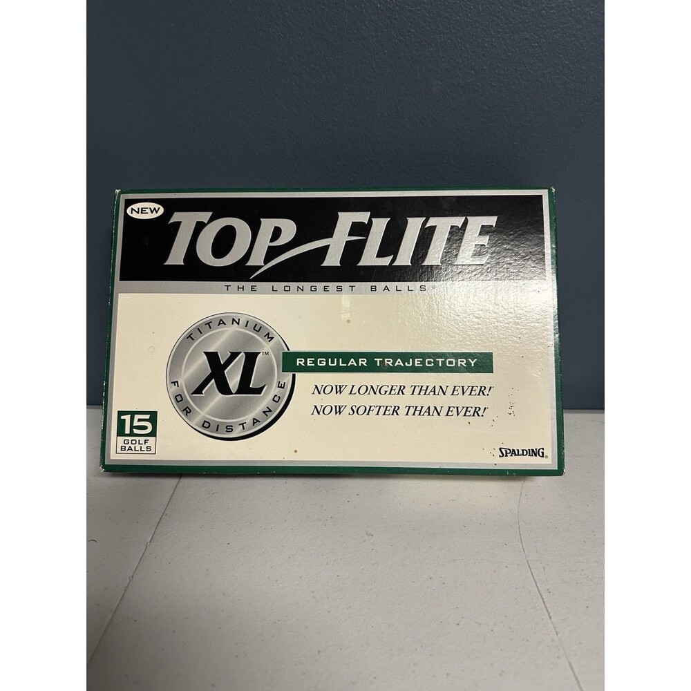 Top Flite XL Titanium Regular Trajectory 15 Golf Balls NEW Vintage Spalding
